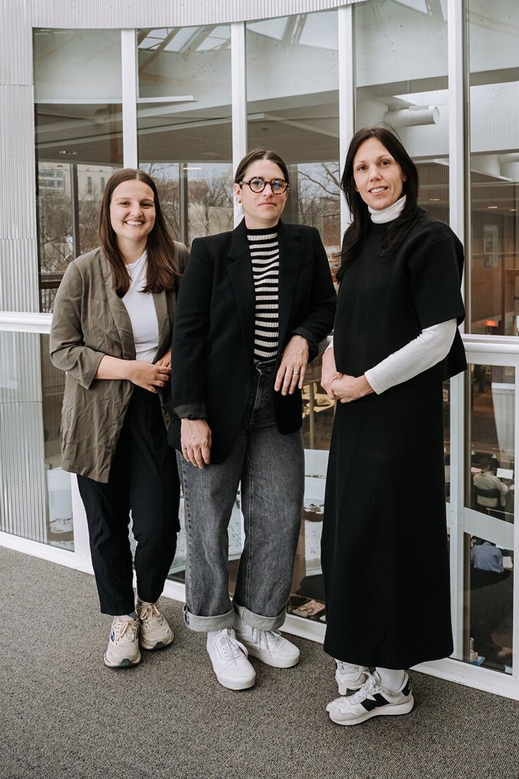 Joëlle Cormier, Valérie Bélanger et Marie-Ève Rancourt